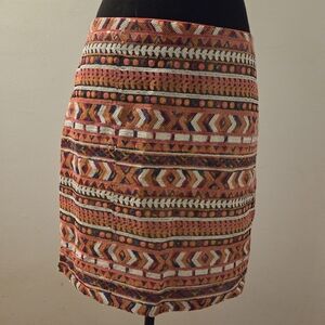 Banana Republic Multicolor Patterned Pencil Skirt